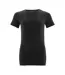 Womens/ladies Crossover T-shirt Deep Black Mascot-1
