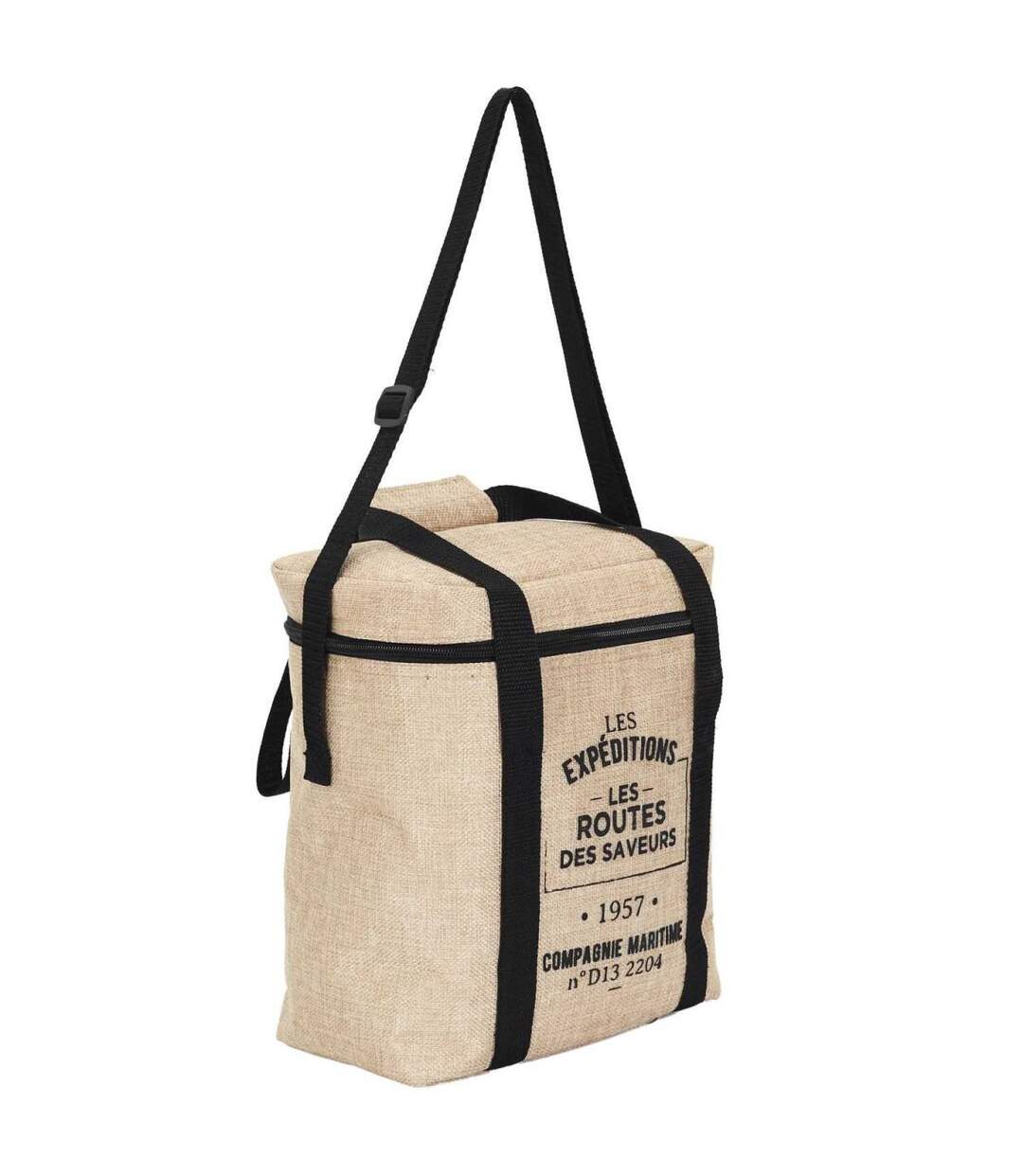 Lunch Bag Fraicheur Isotherme Effet Jute 30cm Beige-1