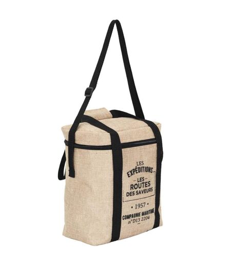 Lunch Bag Fraicheur Isotherme Effet Jute 30cm Beige