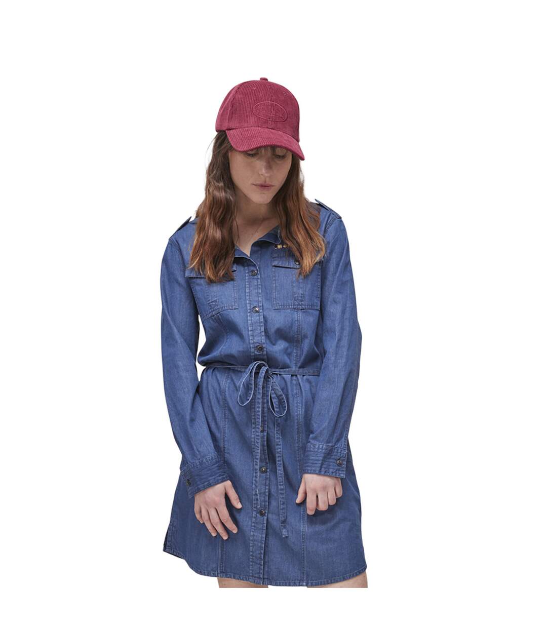 Robe femme effet jean en coton Den Vondutch-1