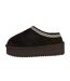 Womens/ladies Suede Platform Slippers Chocolate Jack Wills-3