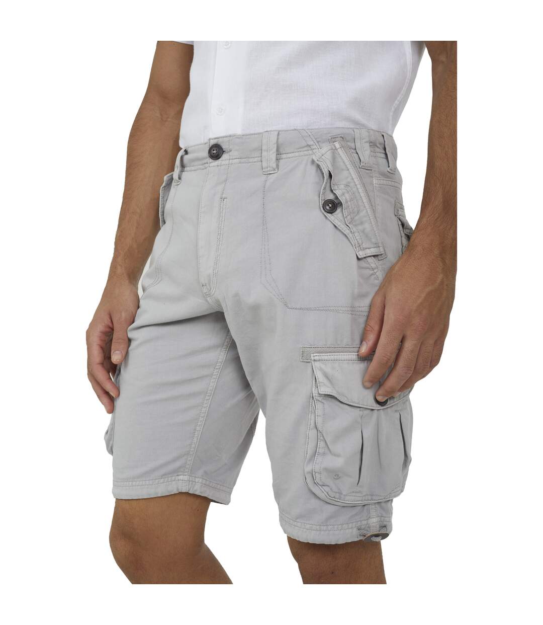 Short À Poches Homme Gris Clair Brave Soul-2