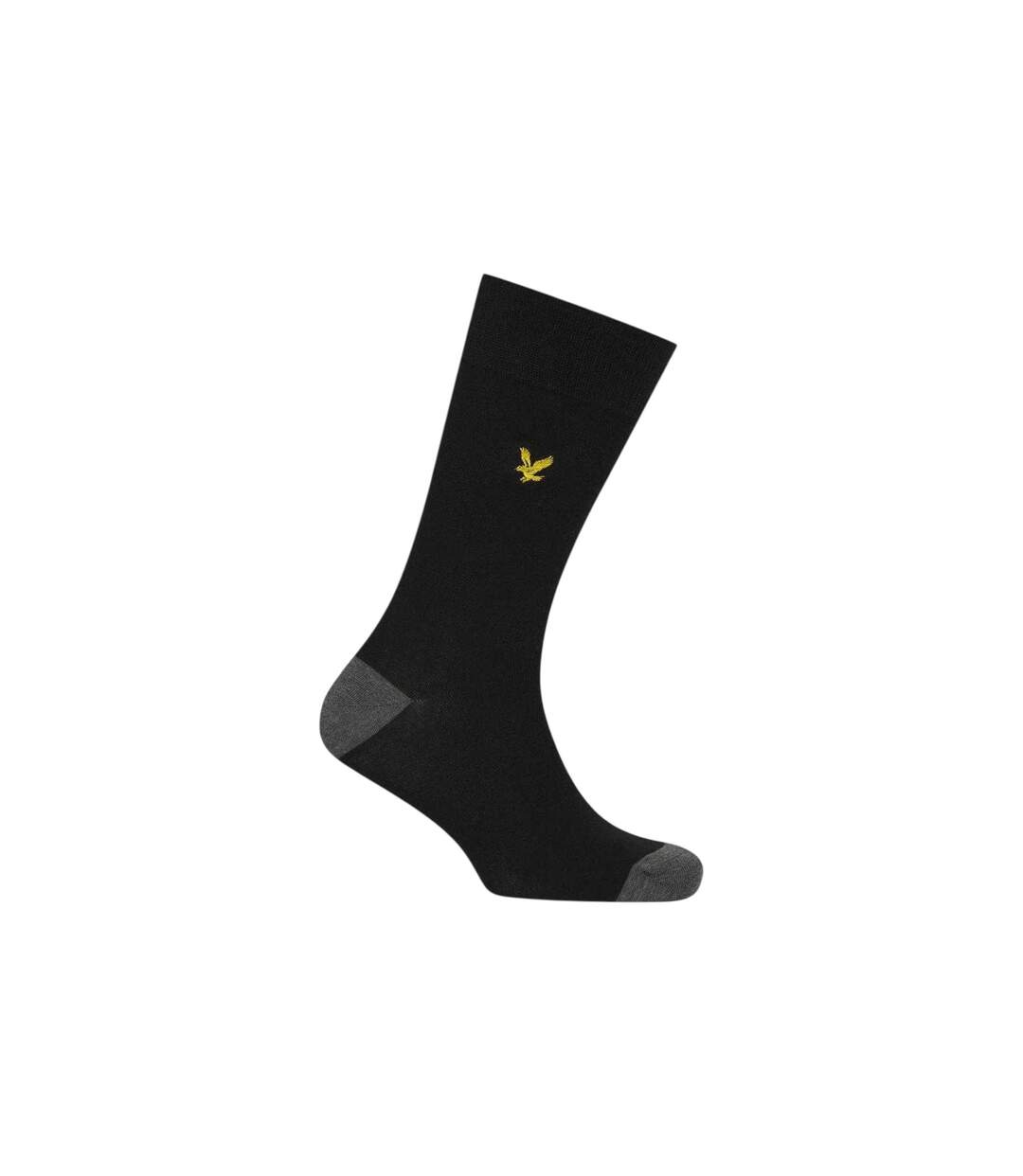 Lot De 5  Paires De Chaussettes Motif/style Contrasté Homme Noir Gris Lyle & Scott-2