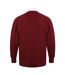 Polo de rugby a manches longues homme bordeaux/blanc Front Row-2