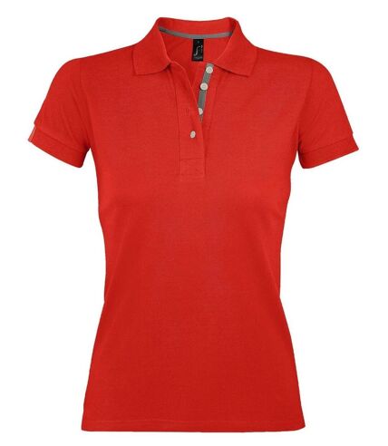Polo manches courtes - Femme - 00575 - rouge