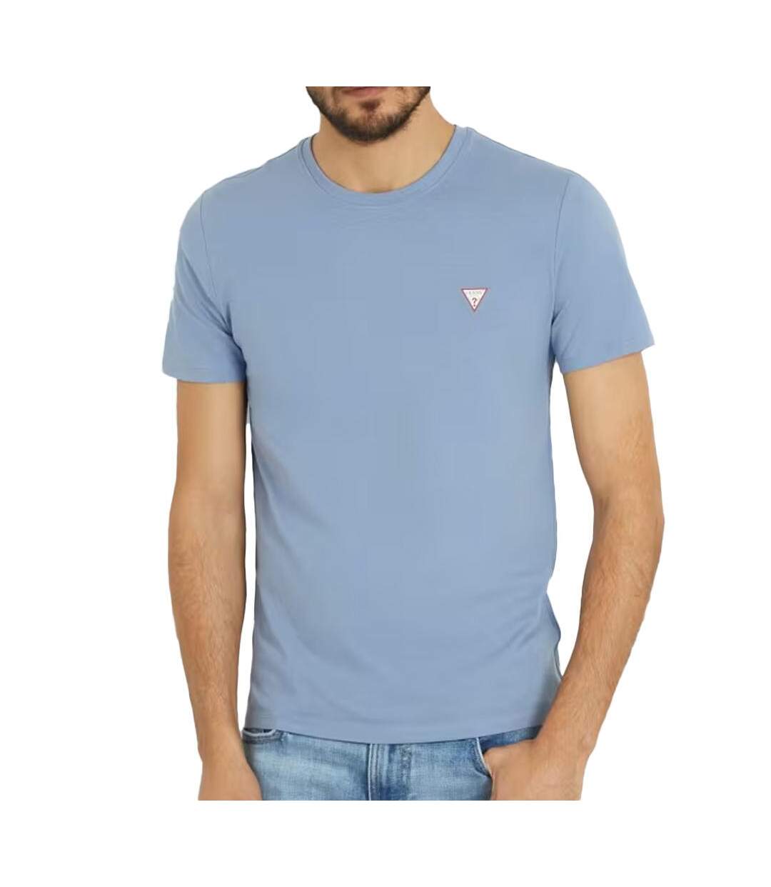 T-shirt Bleu Homme Guess Core - L