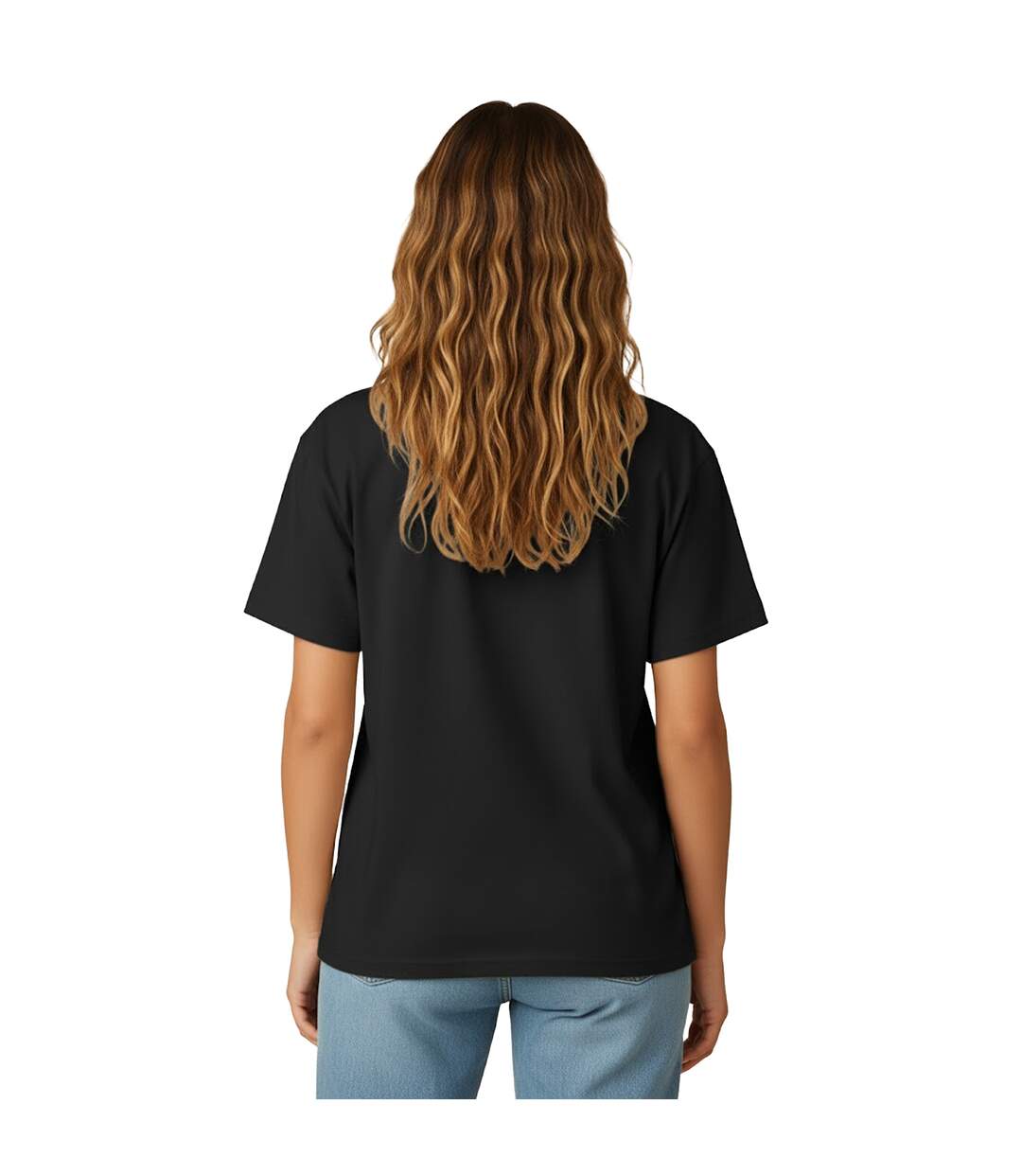 Womens/ladies Combed Cotton Oversized T-shirt Black Casual Classics-2