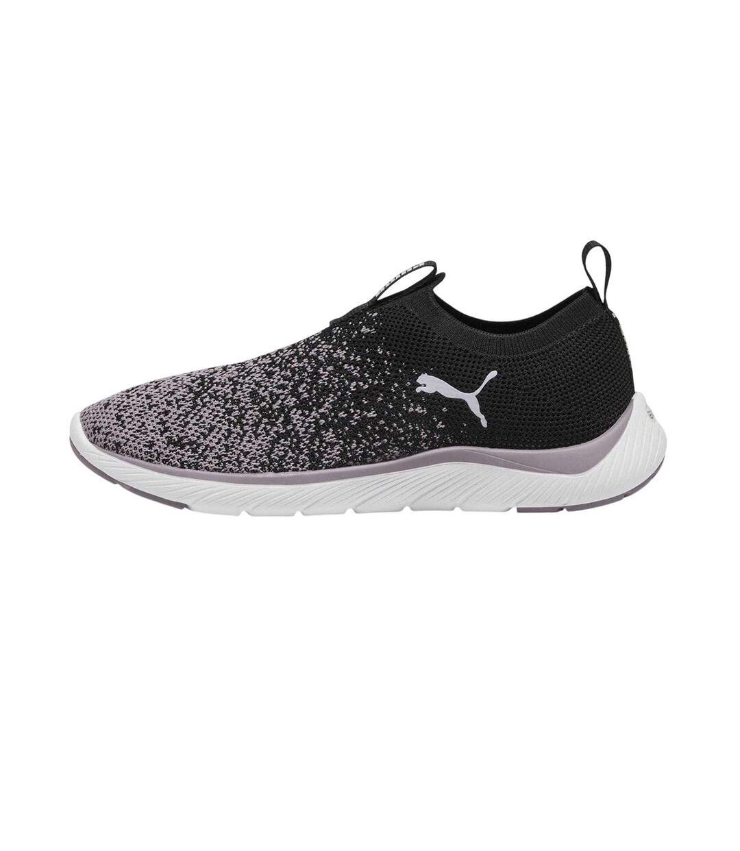 Womens/ladies Softride Remi Trainers Black White Plum Puma-2