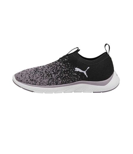 Womens/ladies Softride Remi Trainers Black White Plum Puma
