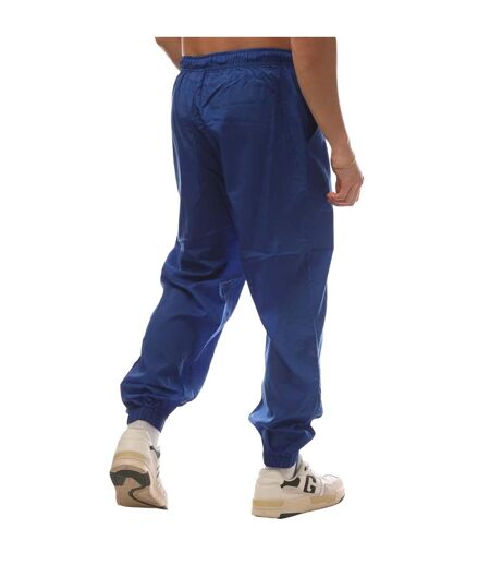 Mens Tempera Nylon Cross Jogging Bottoms Blue White Marcelo Burlon