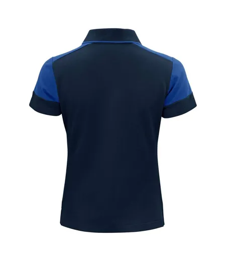 Womens/ladies Polo Shirt Navy Cobalt Printer PRIME