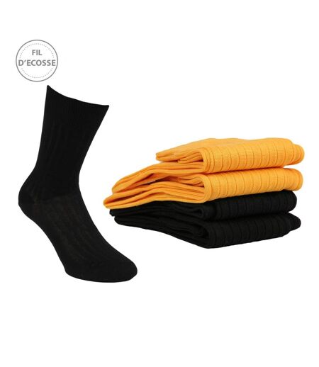 Chaussettes Homme Lot de 4 Fil d'Ecosse