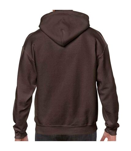 Unisex adult heavy blend hoodie dark chocolate Gildan