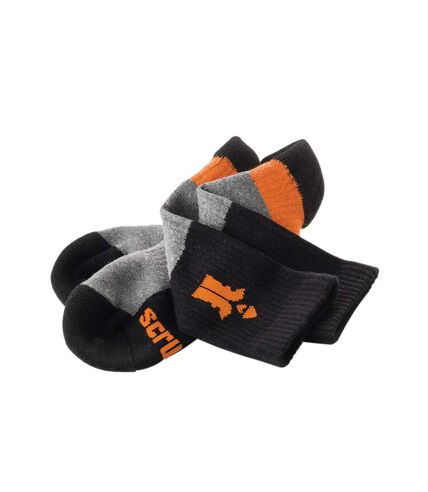 Scruffs Mens Trade Socks (Pack Of 3) (Black/Gray/Orange) - UTRW8726