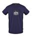 Mens Crest Cotton T-shirt Navy Aquascutum-1