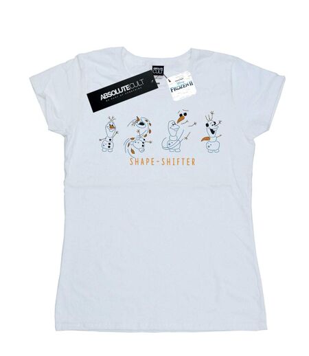 Disney Femme/Ladies Frozen 2 Olaf Shape-Shifter Cotton T-Shirt (Blanc) - UTBI21740