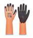 Unisex adult a631 vis tex long cuff cut resistant gloves m orange/black Portwest-1