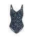 Womens/ladies Sakari Patterned One Piece Swimsuit Navy Regatta-2