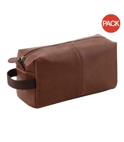 Lot de 2  Nuhide trousse de toilette en faux cuir taille unique fauve Quadra