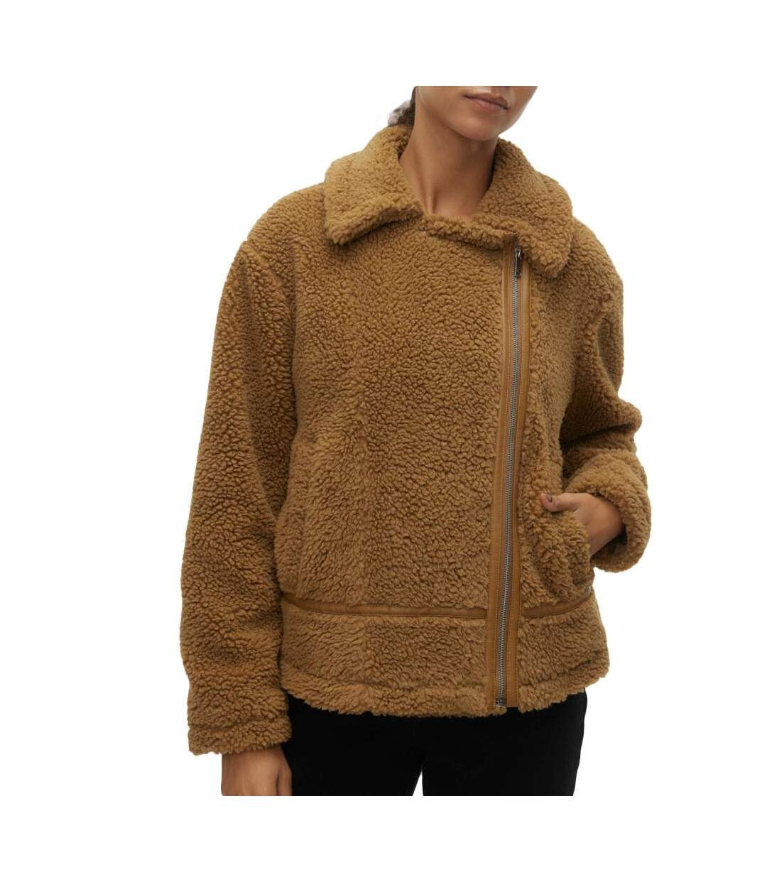Veste marron femme vero moda nadia - m-1