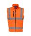 Unisex adult softshell hi-vis gilet orange Yoko