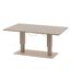 Table de jardin relevable rectangulaire en aluminium SALIMIA - Argile et lin-1
