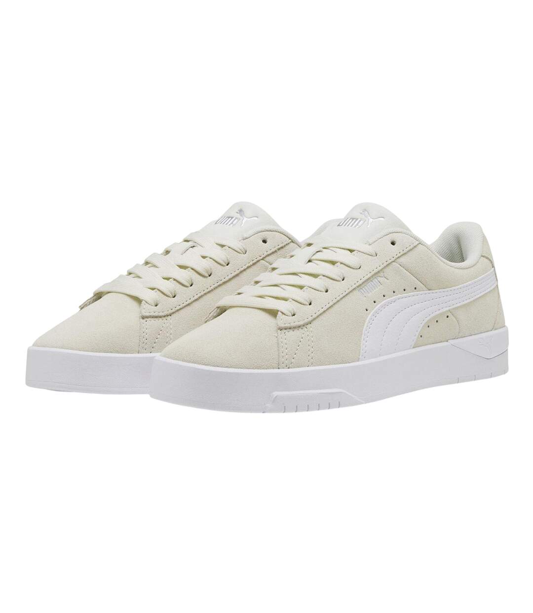Womens/ladies Jada Suede Platform Trainers Vaporous Grey Puma-3