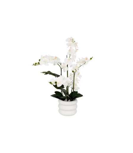 Orchidée Artificielle en Pot Mick 80cm Blanc