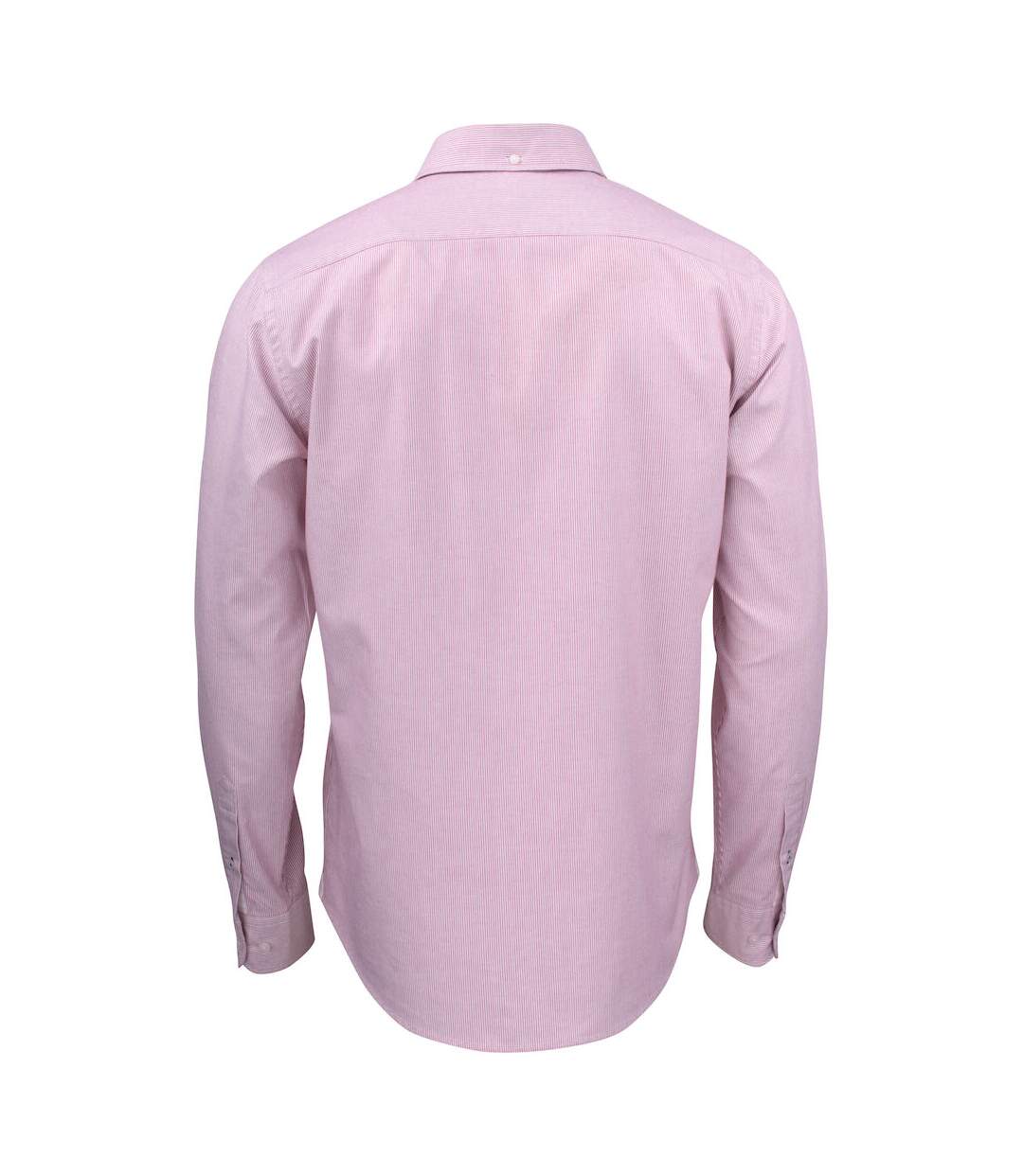 Mens Belfair Oxford Shirt Burgundy White Cutter & Buck-2