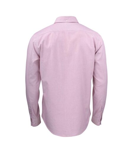 Mens Belfair Oxford Shirt Burgundy White Cutter & Buck