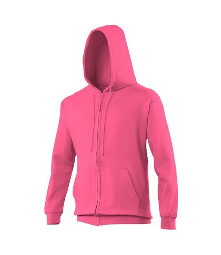 Awdis Plain Mens Hooded Sweatshirt / Hoodie / Zoodie (Pink)