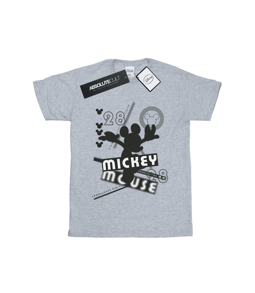 Disney Womens/Ladies Mickey Mouse Always And Forever Cotton Boyfriend T-Shirt (Gris sportif) - UTBI36601-1