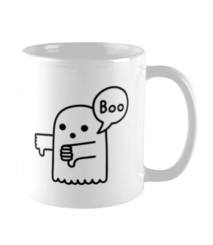 Obinsun Ghost of Disapproval Mug (White/Black) (12cm x 10.5cm x 8.7cm) - UTPM4028