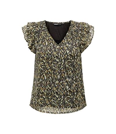 Blouse Marron/Noire Femme Only Leliza - M