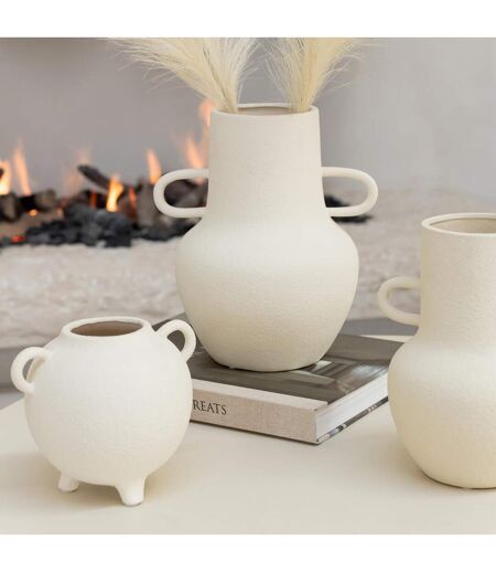 Vase Cruche 2 Anses Dwight 16cm Beige