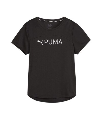 T-shirt noir femme puma fit logo - m