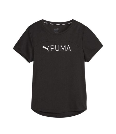 T-shirt noir femme puma fit logo - m