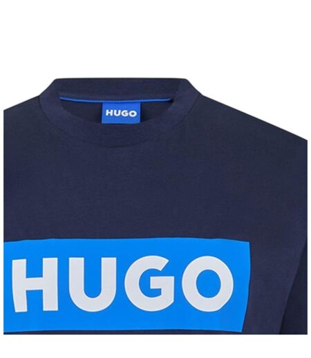 T-shirt Motif/style Logo Rectangulaire Adulte Bleu Marine Hugo Boss