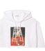 Womens/ladies Print Oversized Hoodie White Lacoste-2