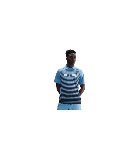 Mens Air Swoosh Stripes Polo Shirt Blue Nike