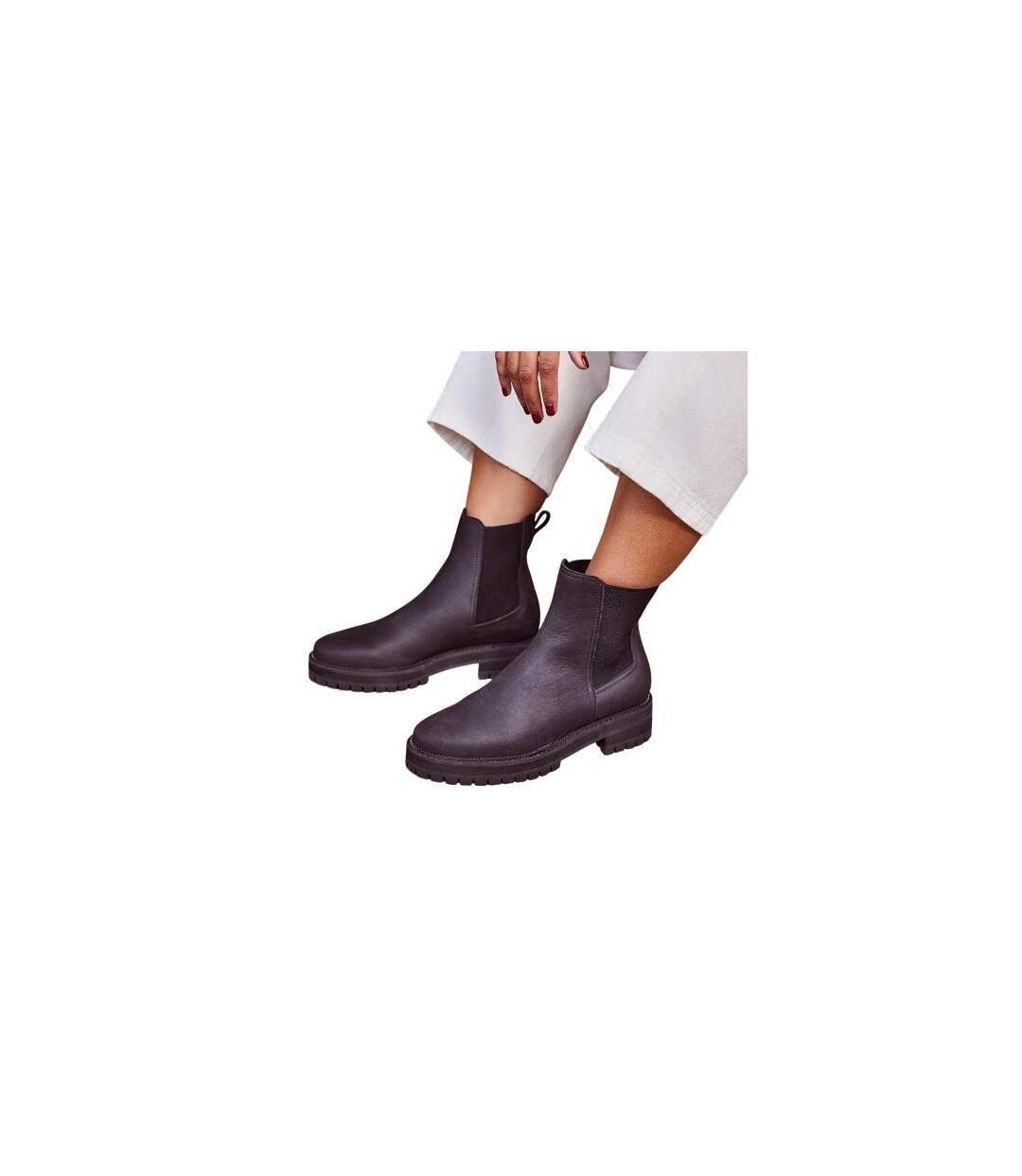 Womens/ladies Bennet Leather Ankle Boots Black Toms-1