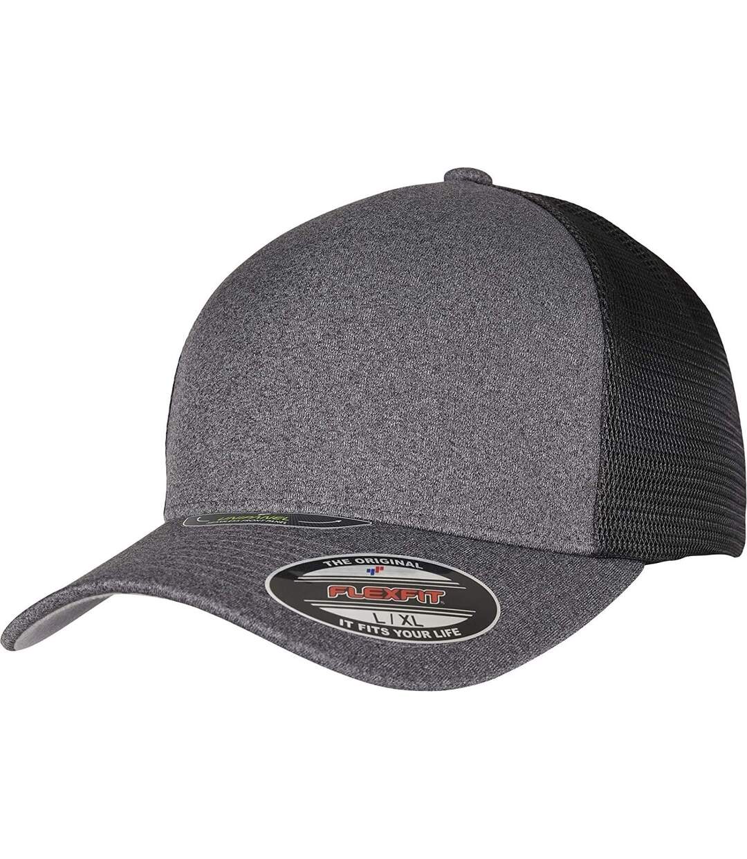 Casquette trucker flexfit adulte gris foncé / noir Yupoong