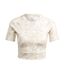 Womens/ladies Techfit Camo Crop T-shirt Taupe Camo Adidas-2