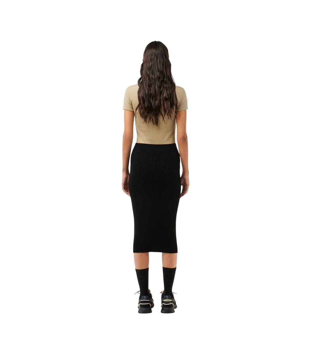 Jupe droite femme noir Lacoste-2