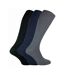 3 Pack Mens Long Knee High Lightweight 100% Cotton Soft Breathable Socks-1