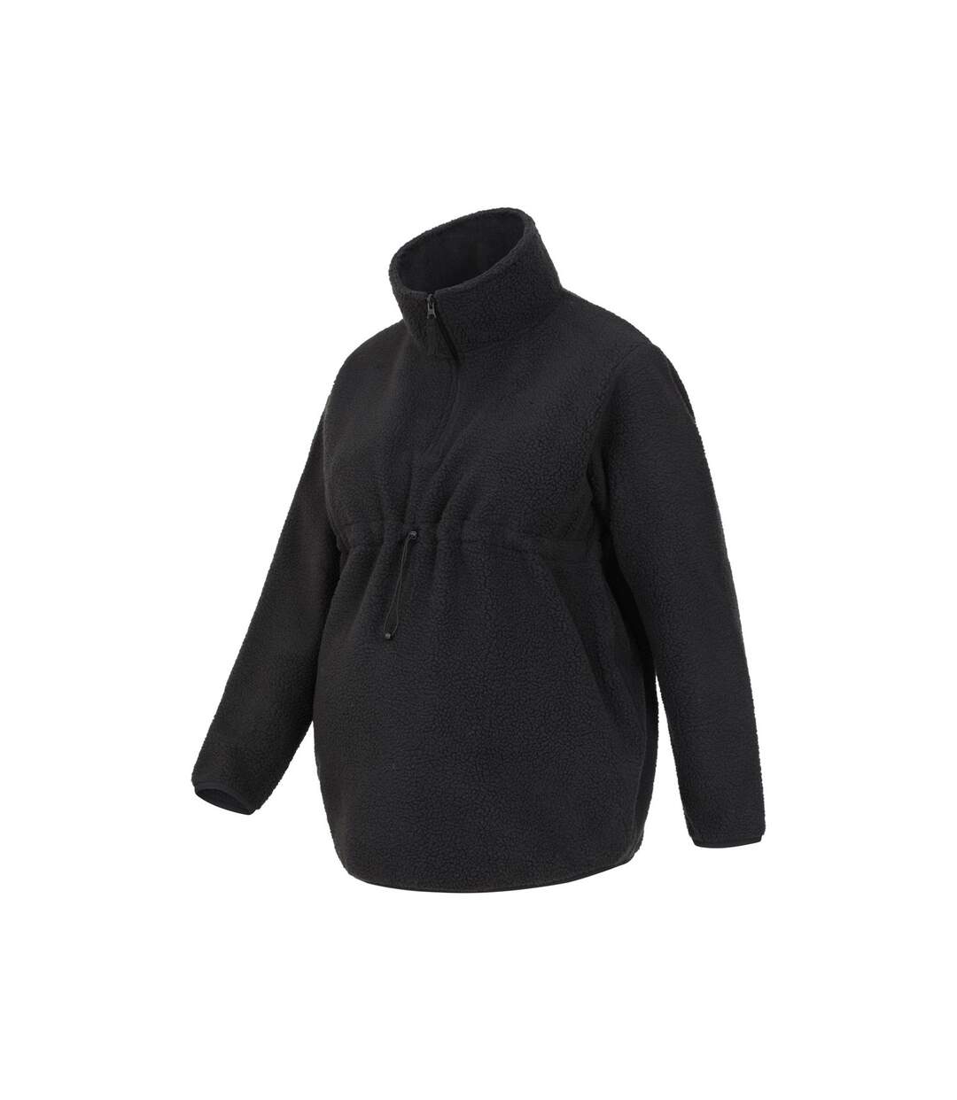 Womens/ladies cosy sherpa half zip maternity fleece top black Mountain Warehouse