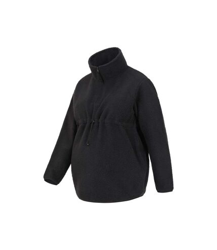 Mountain Warehouse Womens/Ladies Cosy Sherpa Half Zip Maternity Fleece Top (Black) - UTMW1097