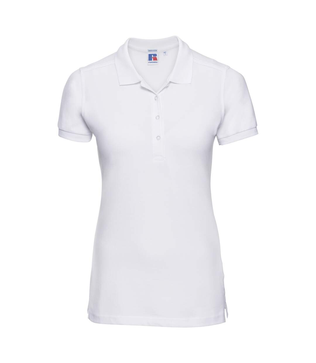 Polo manches courtes femme blanc Russell-1