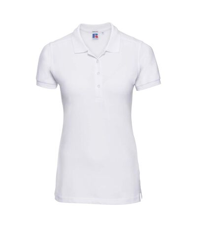 Polo manches courtes femme blanc Russell