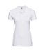 Polo manches courtes femme blanc Russell-1